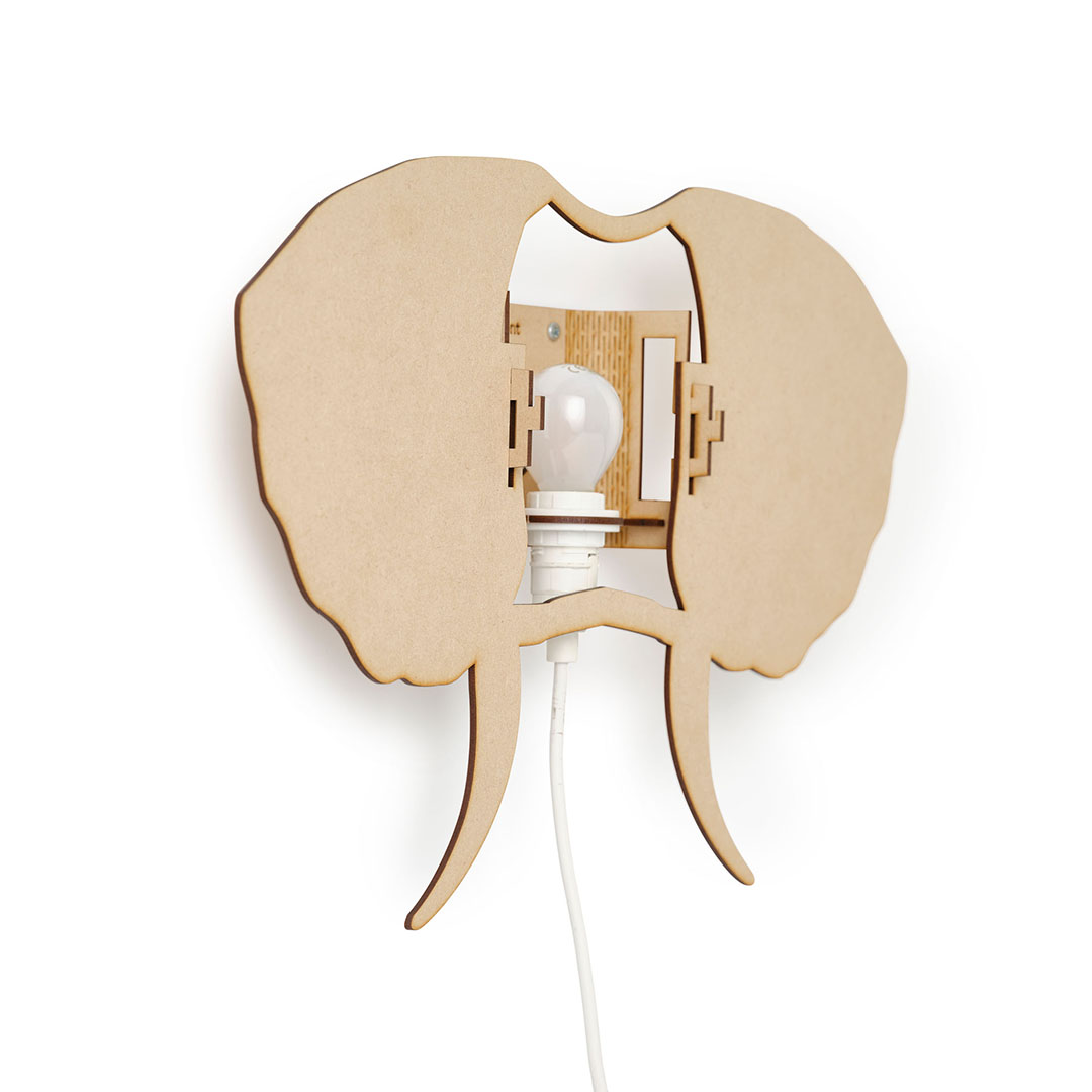 Olifant - Dieren wandlamp