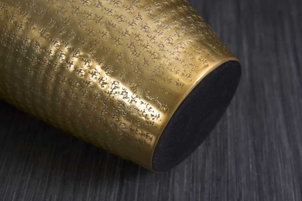 Elegante Vase ORIENTAL 50cm gold im Wild Hammerschlag Design
