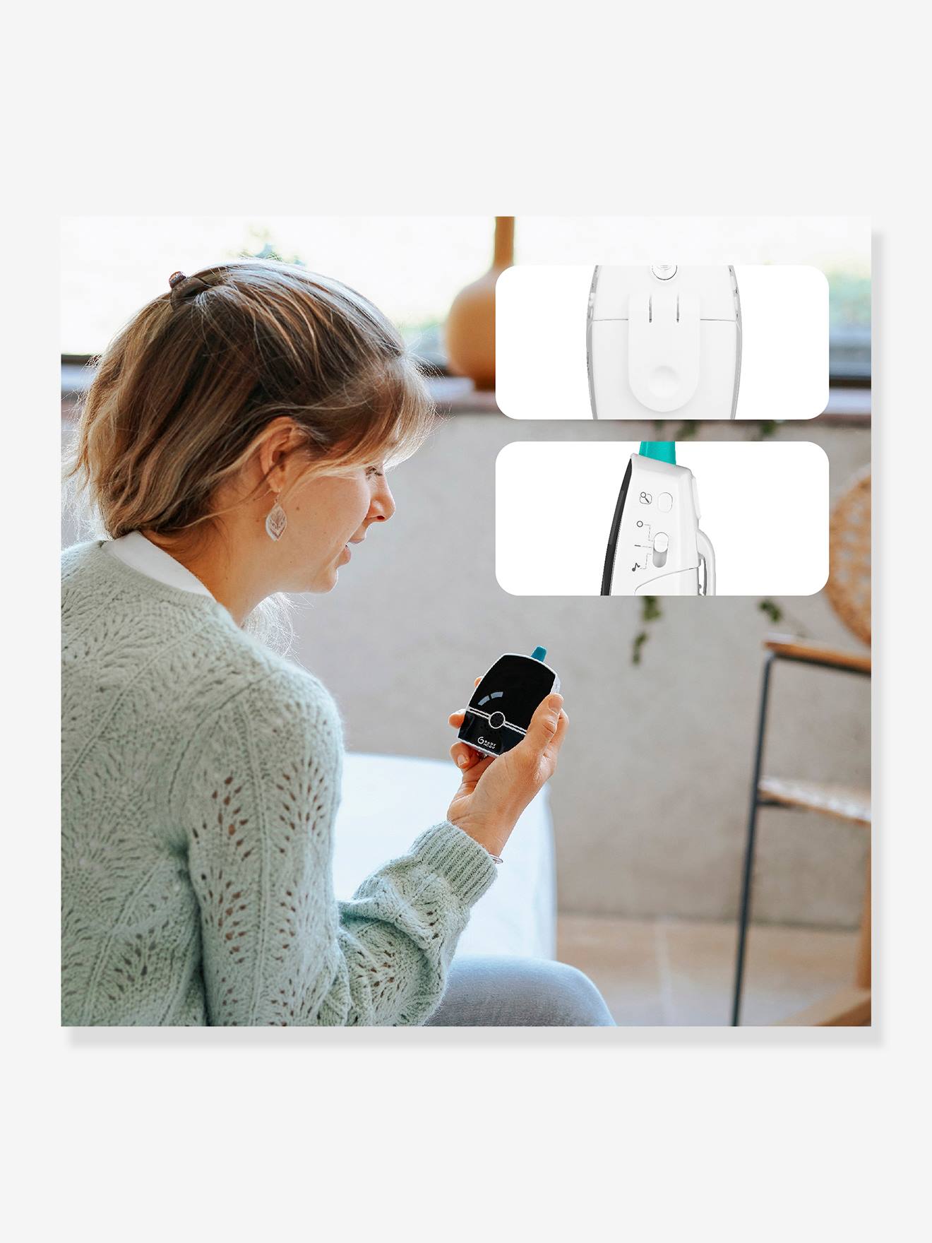 Monitor de bebê BABYMOOV Premium Care, tamanho médio, branco, liso