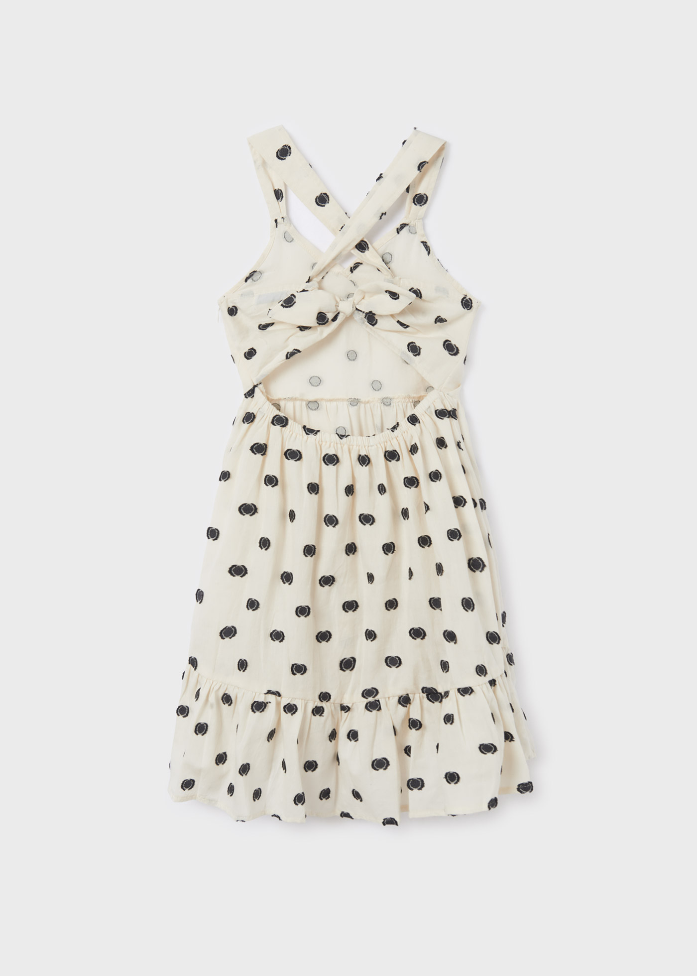 Vestido de algodão estampado para meninas