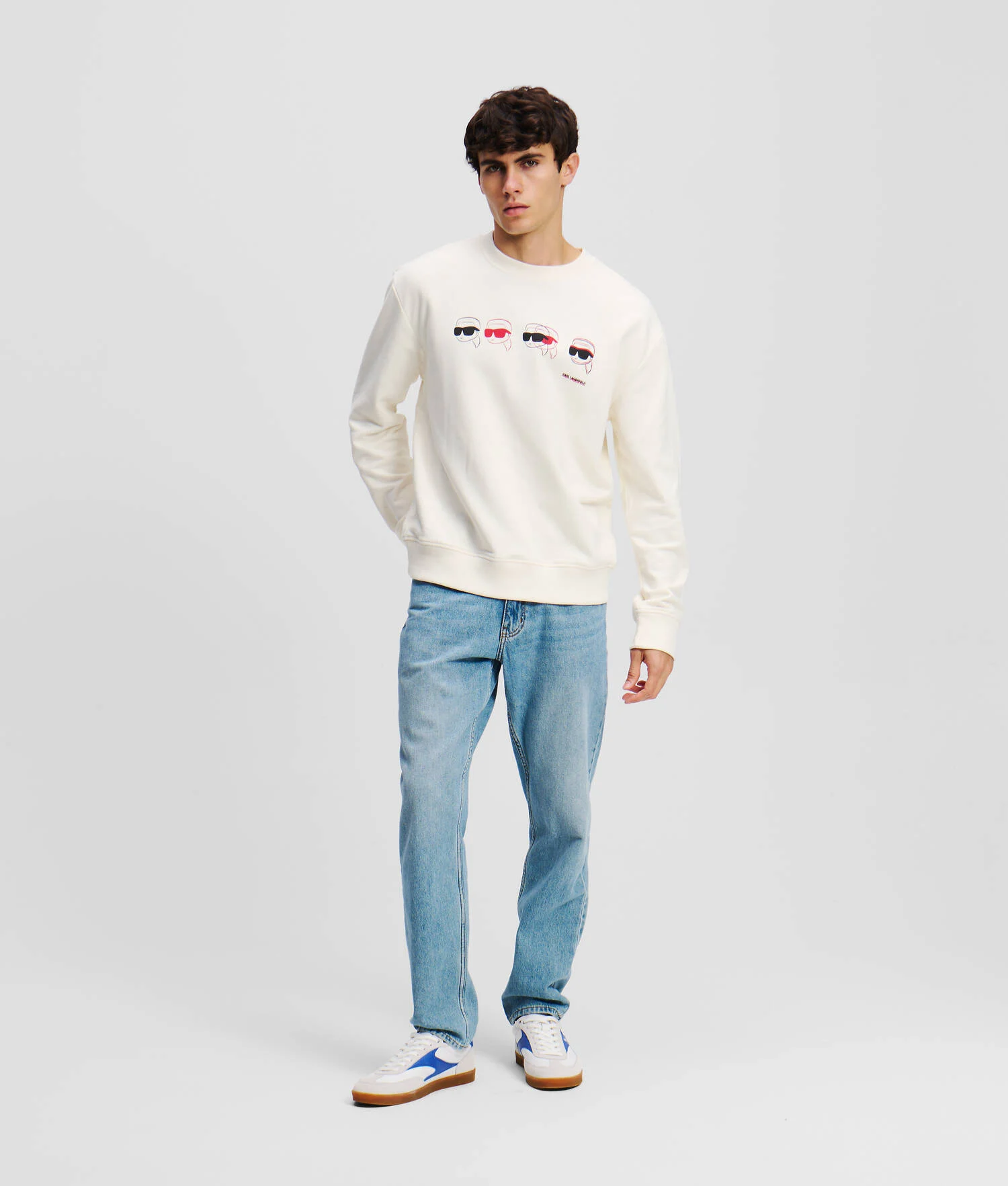 SWEAT-SHIRT GRAPHIQUE IKON - Crème Cannoli