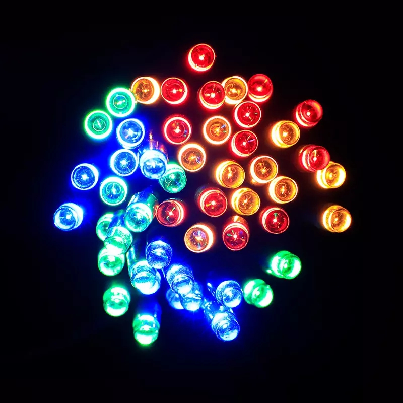 (7m) 50 LED's Deko Lichterkette Beleuchtung 8 Modi   Fernbedienung (Batteriebetrieben) - Bunt