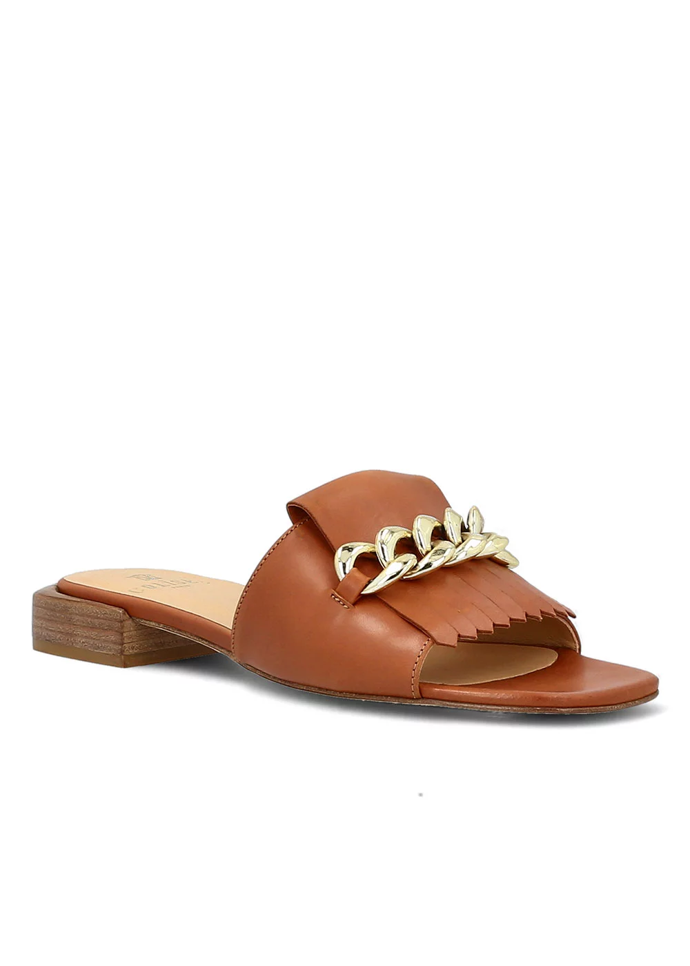 MULE ORIANE CUIR CAMEL