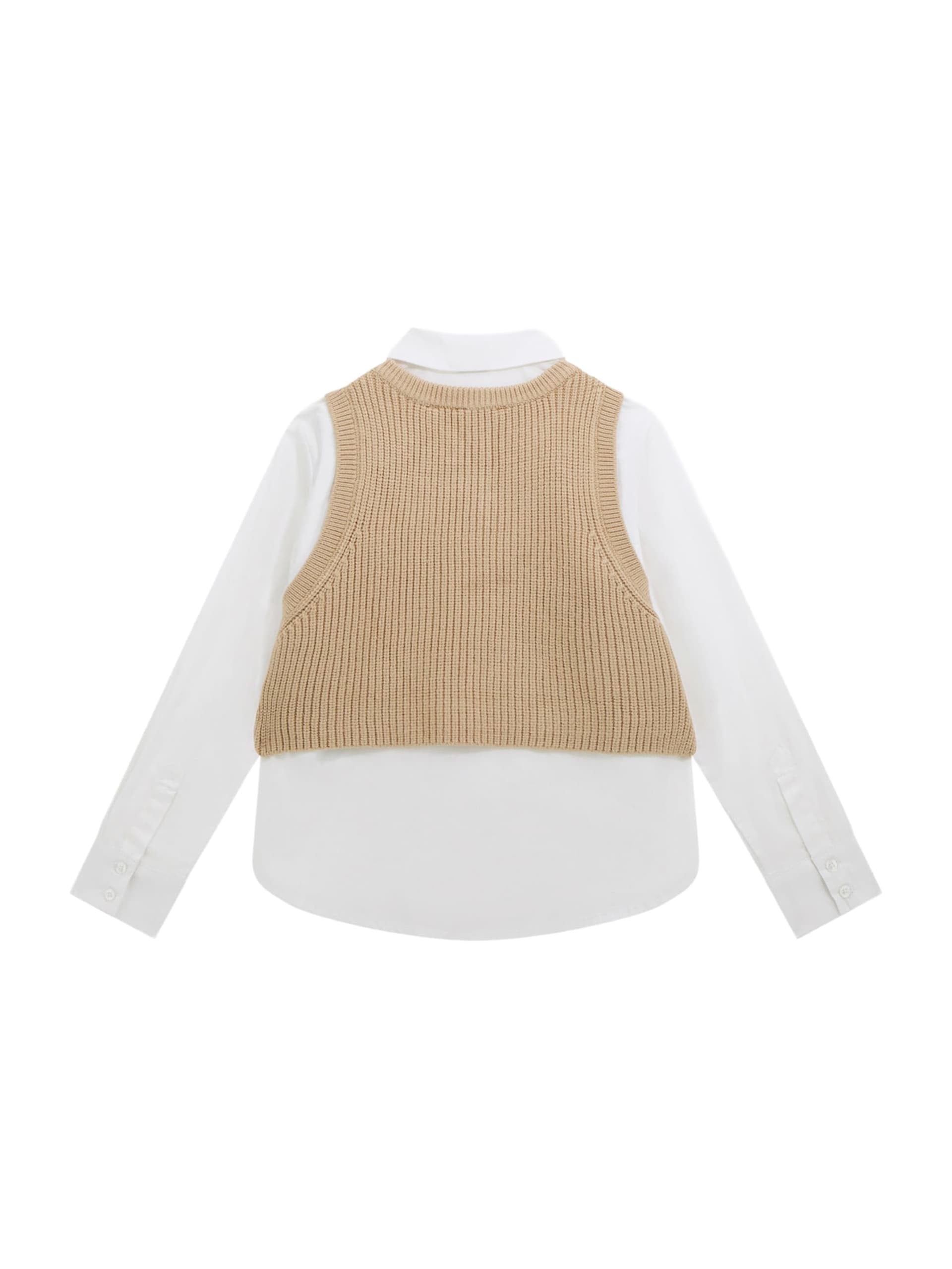 Camisa de popeline com colete