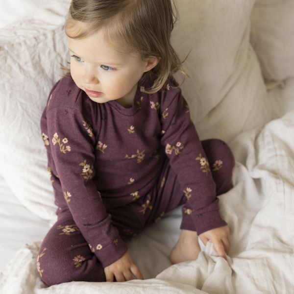 Feetje Bonnie Bouquet Pyjama - Maat 56 - Wijn Melange