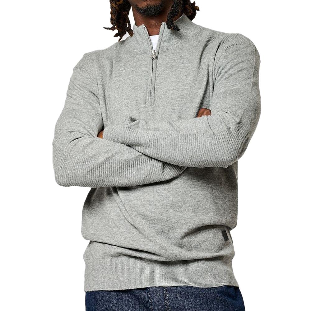 Kaporal Pull 1/2 Zip Gris Homme Kaporal VADAM