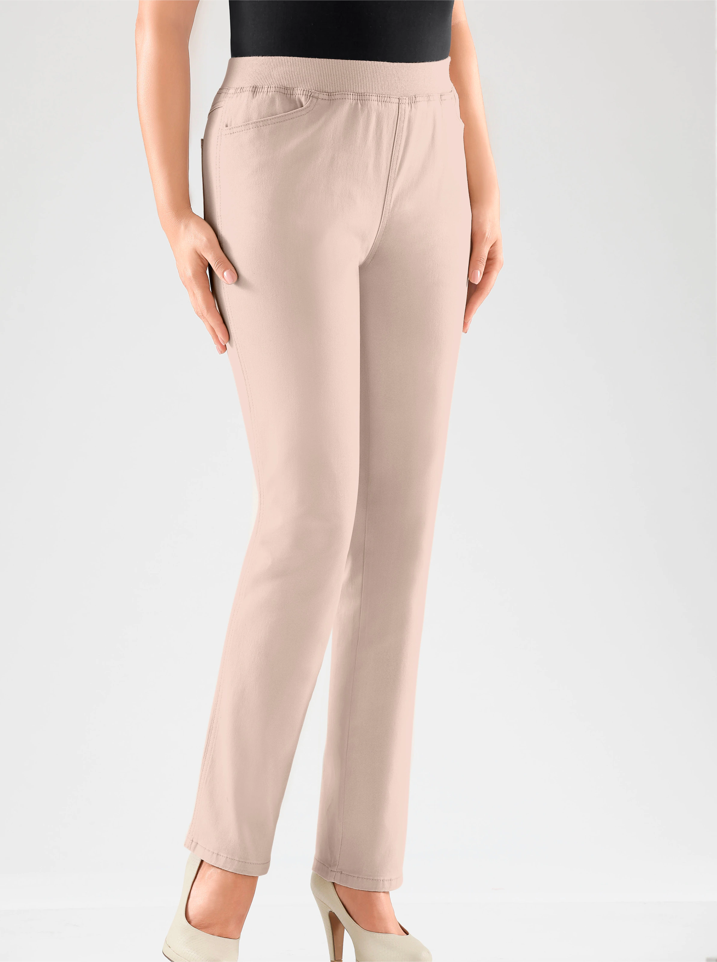 Stretch-Jeans in sand