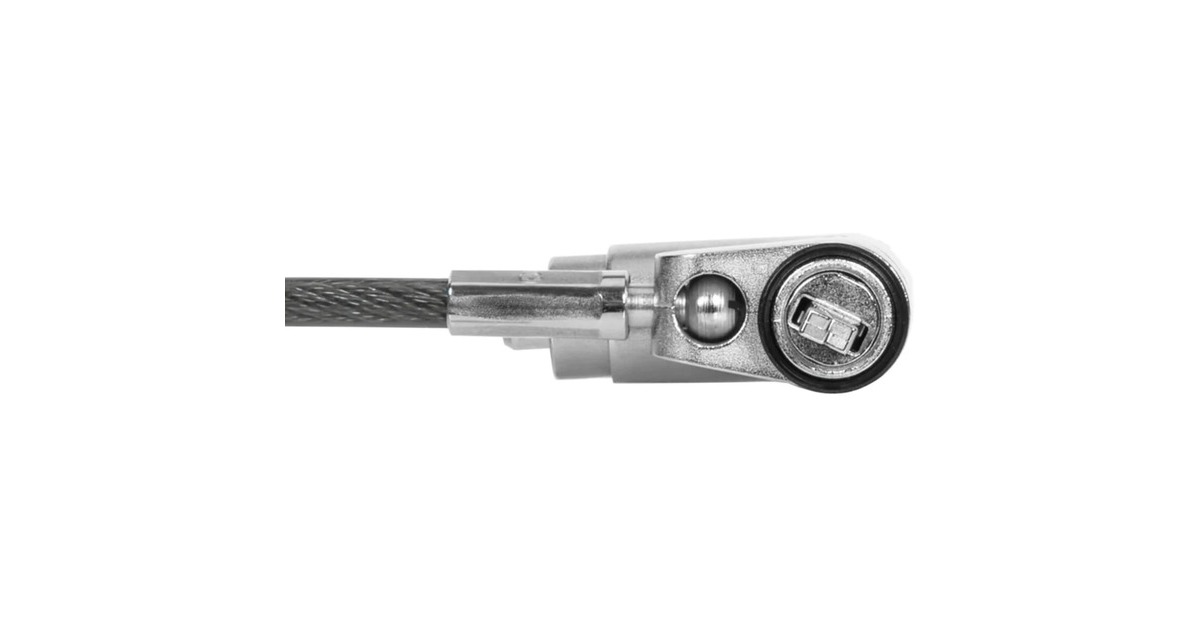 TargusDEFCON Ultimate Universal Keyed Cable Lock with Slimline Adaptable Lock Head diefstalbeveiliging  (Zilver)