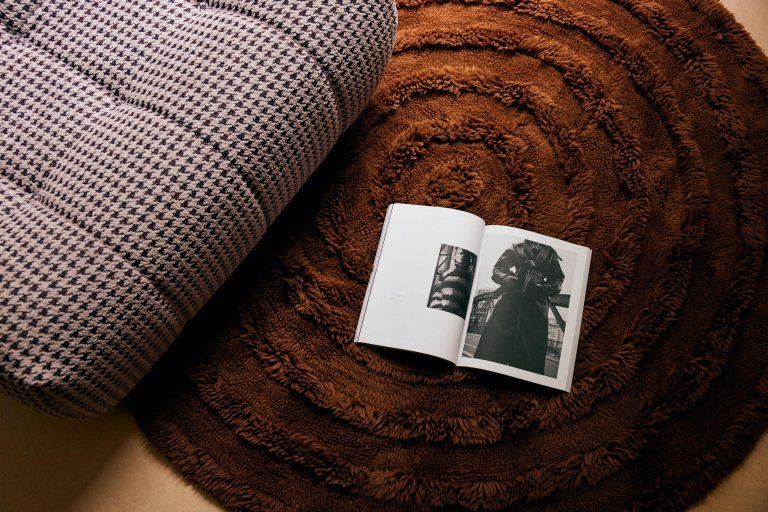 HKliving Round Woolen vloerkleed Ø150 crème
