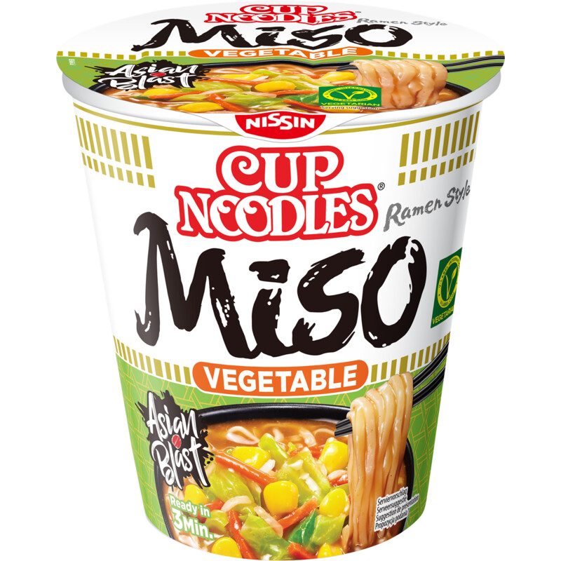 Nissin Cup noodles veggie miso Japanse style