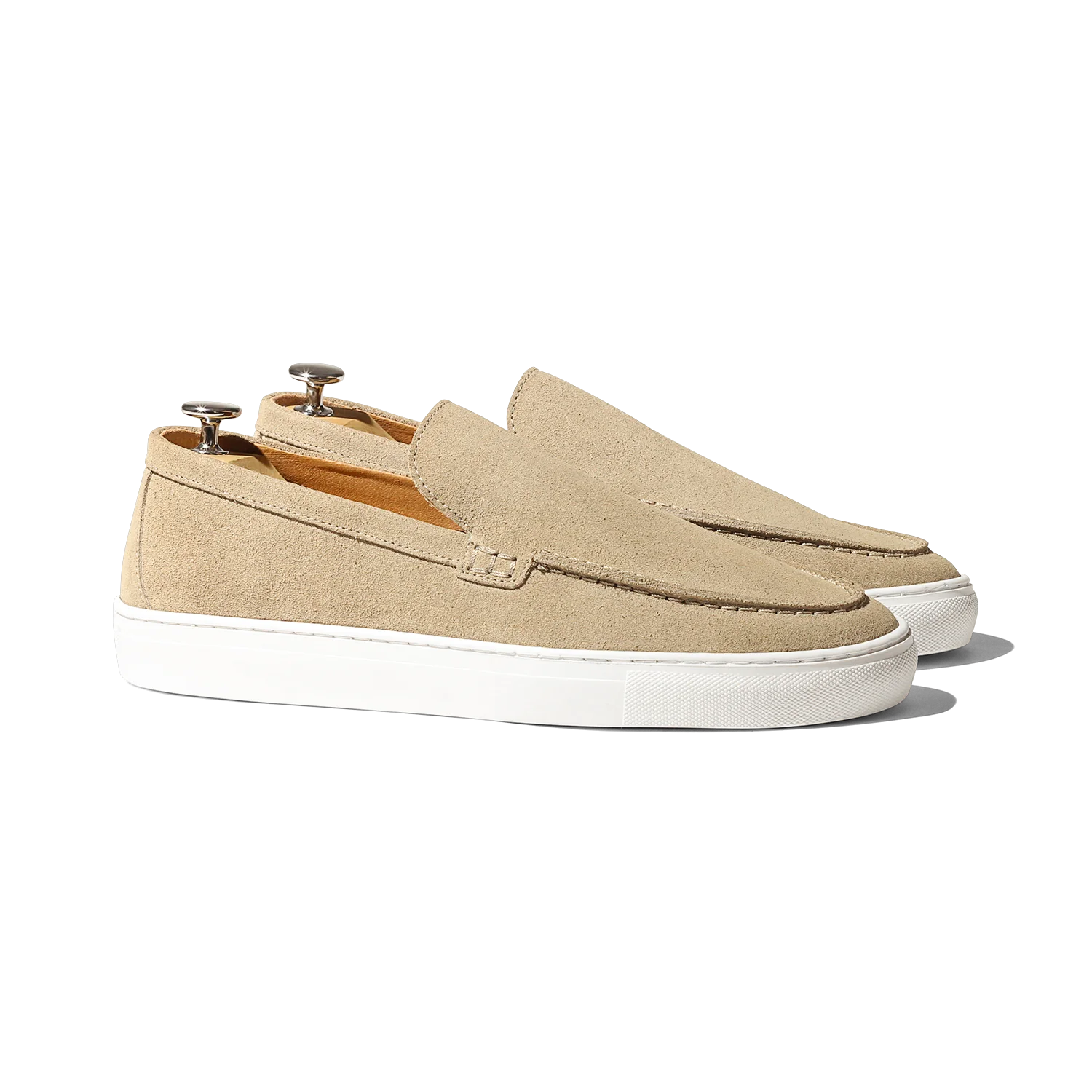Tossa-Mocassin en veau velours taupe