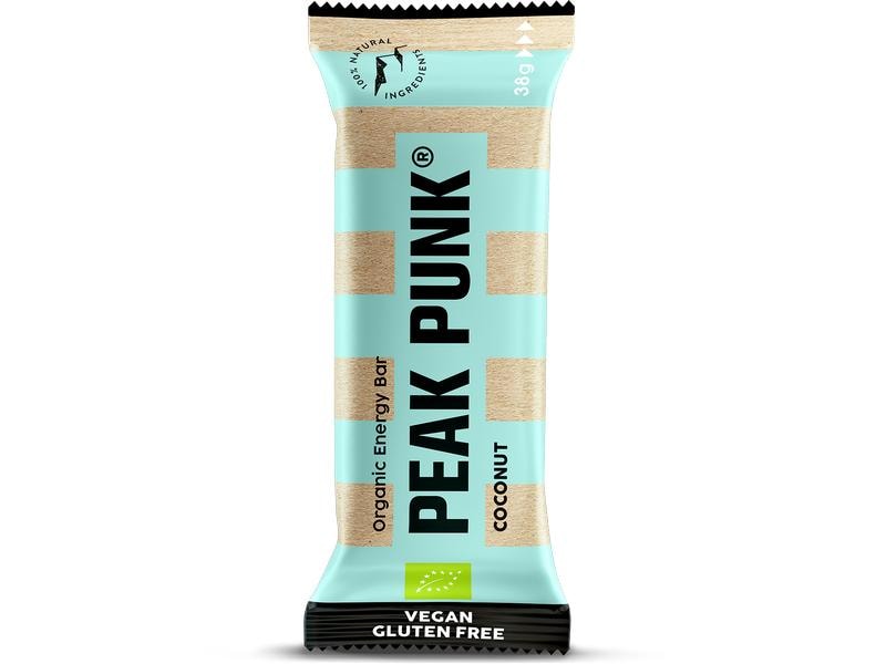 PEAK PUNK Riegel Bio Energy Bar – Coconut 15 x 38 g Biologisch zertifizierter Energieriegel auf Basis von Datteln