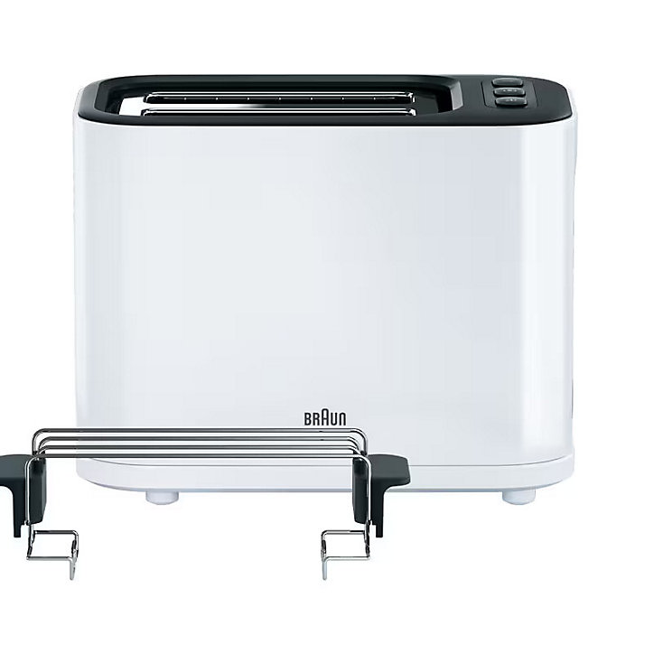 Grille pain 2 fentes blanc + Bouilloire 1L blanche + Cafetière 10 tasses blanche Braun