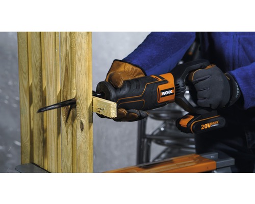 WORX 20V 20mm slag snoerloze reciprozaag WX500.9 + GRATIS bonusartikel 20V accu WA3644 (4,0Ah)