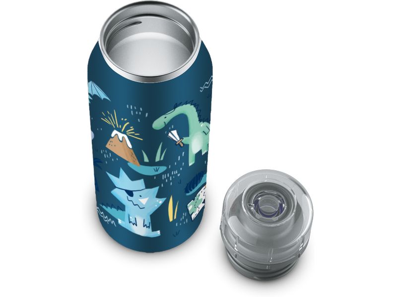 Alfi Thermosflasche Kids Dino Pirates 350 ml, Blau Isolierflasche