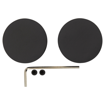 Intensions eindknop Cap 28mm mat zwart 2 stuks