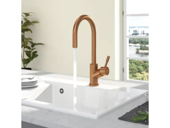 Robinet cuisine VILLEROY ET BOCH Umbrella flex bronze + nettoyant