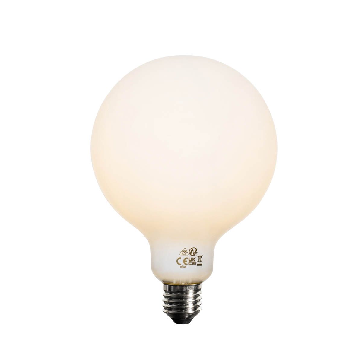 Set van 5 E27 dimbare LED lampen opaal G125 5W 450 lm 2700K