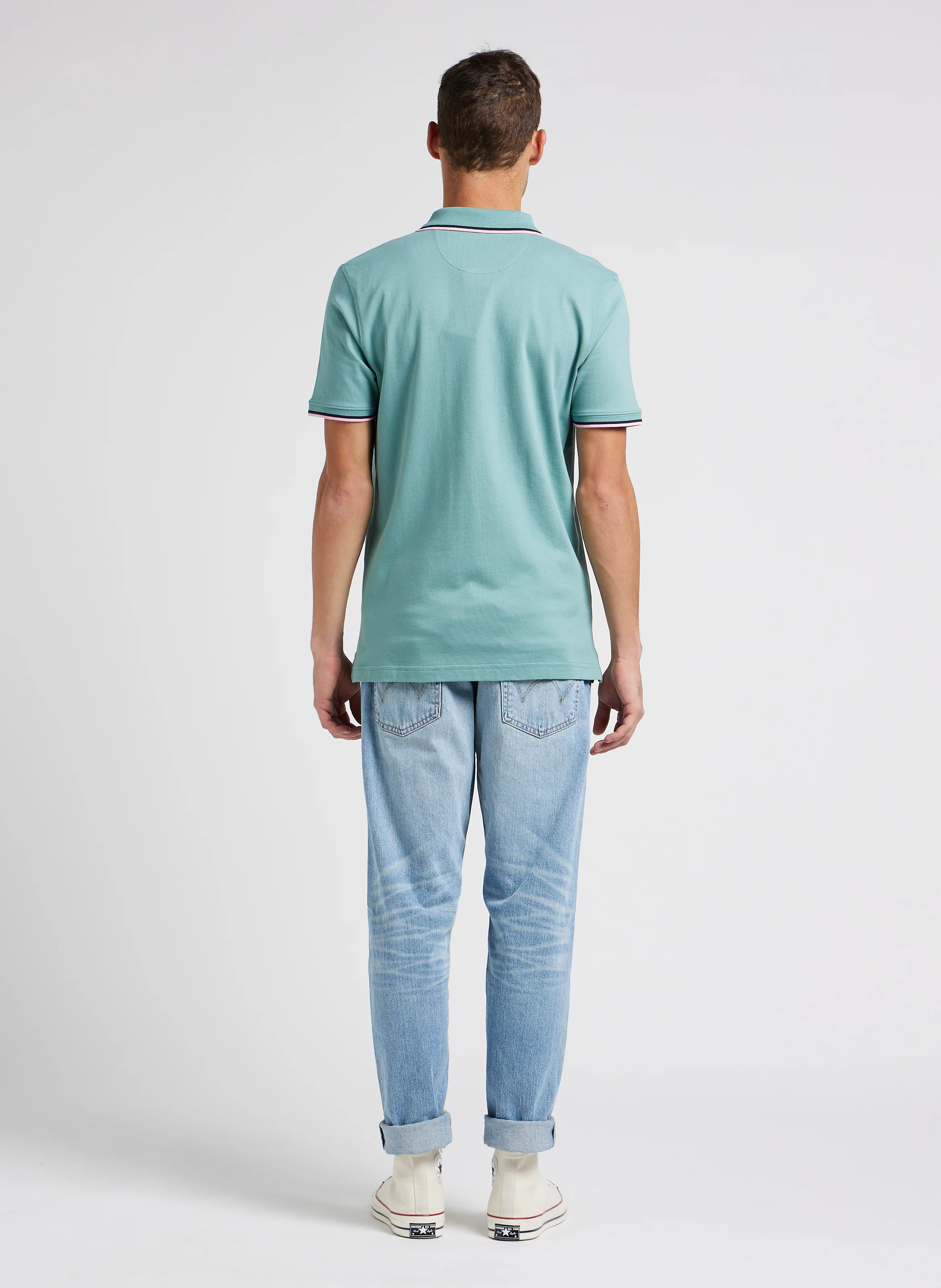 Jean regular en coton mélangé | Bleu