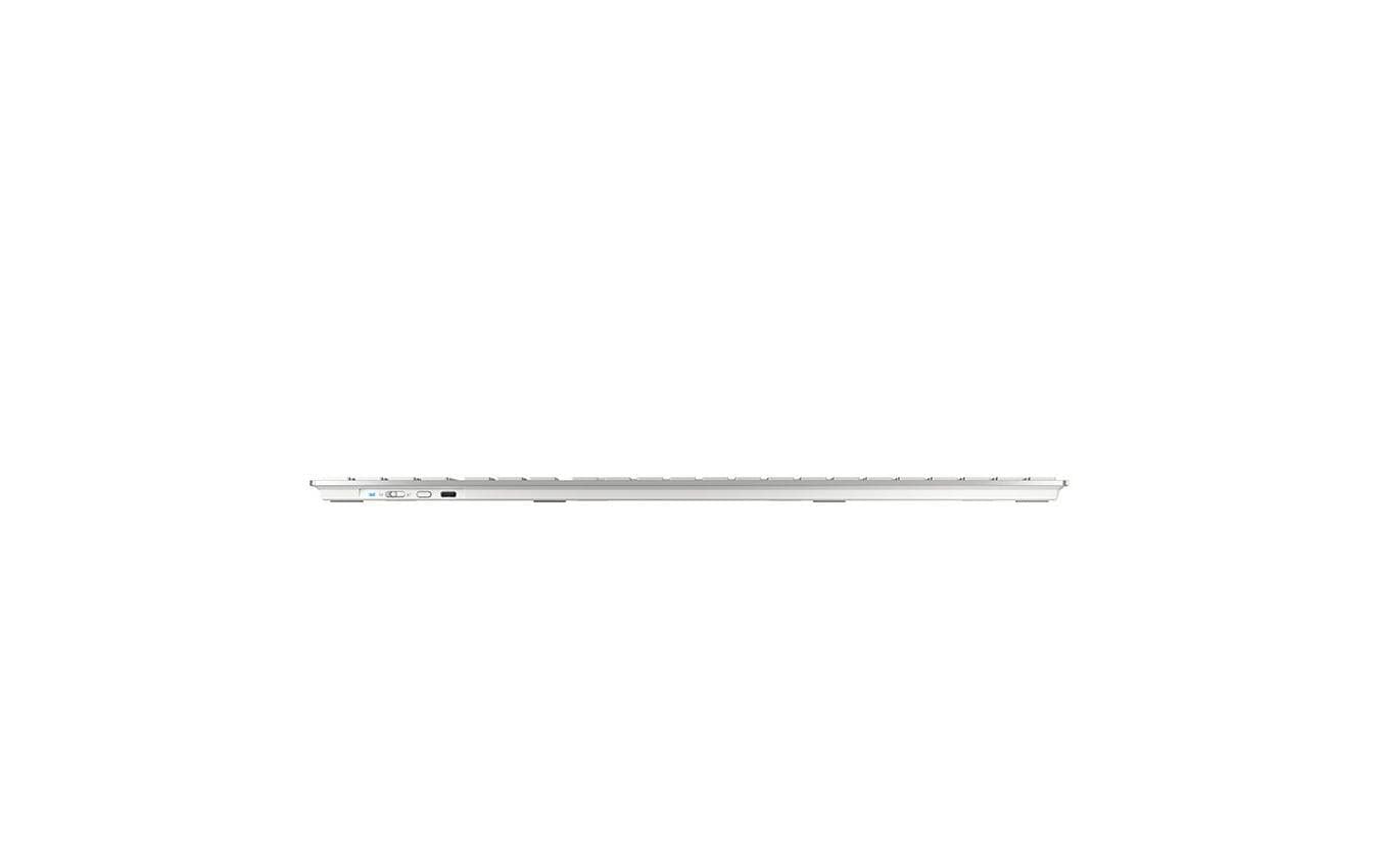 Tastatur-Maus-Set DW 9100 Slim Weiss / Silber<br>Hochwertiges und kabelloses Desktop-Set mit elegantem Deisgn