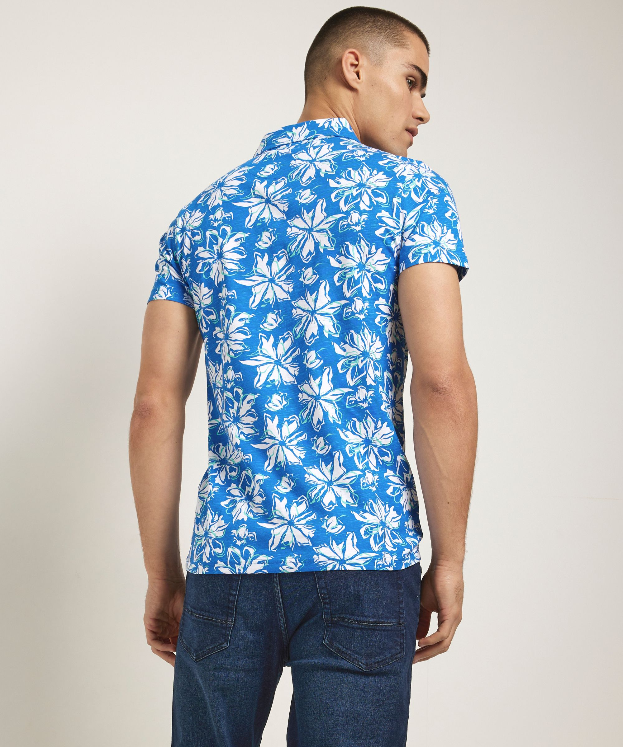 polo met bloemenprint