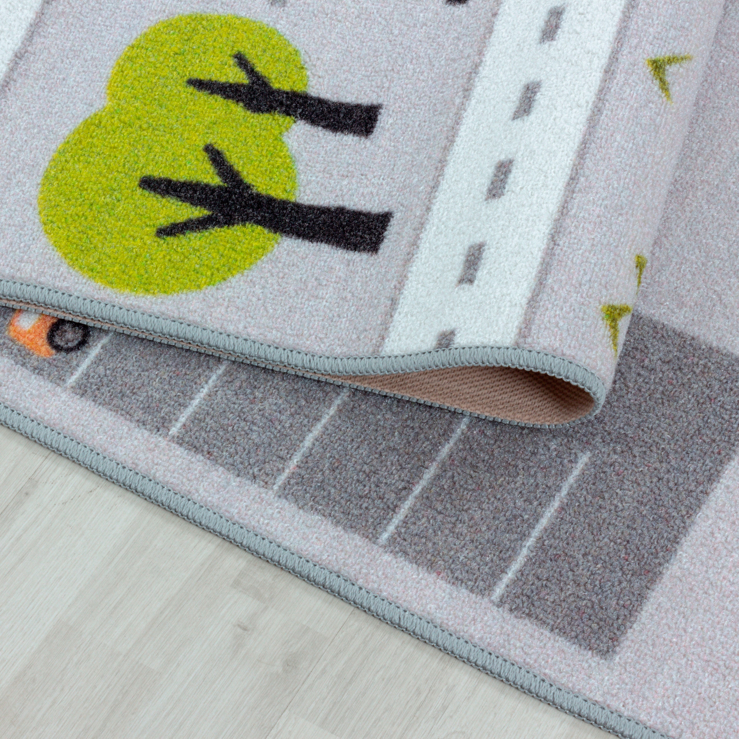 Ayyildiz Teppiche Kinderteppich »PLAY 2902« rechteckig 6 mm Höhe robuster Kurflor, Strassen Spiel Teppich, Kinderzimmer