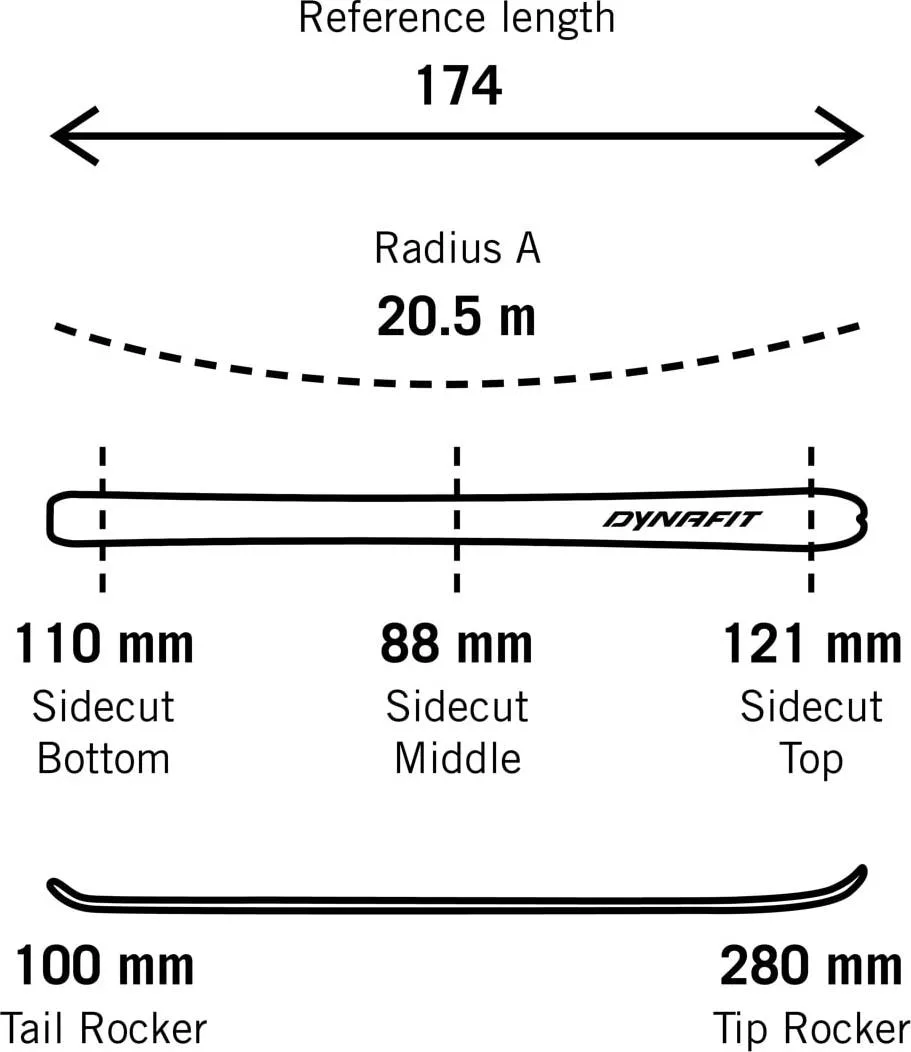 Dynafit Radical 88 Ski Set Moon
