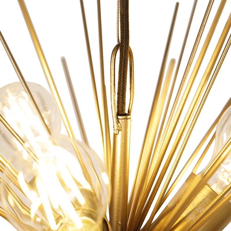 Art Deco hanglamp goud 6-lichts - Broom