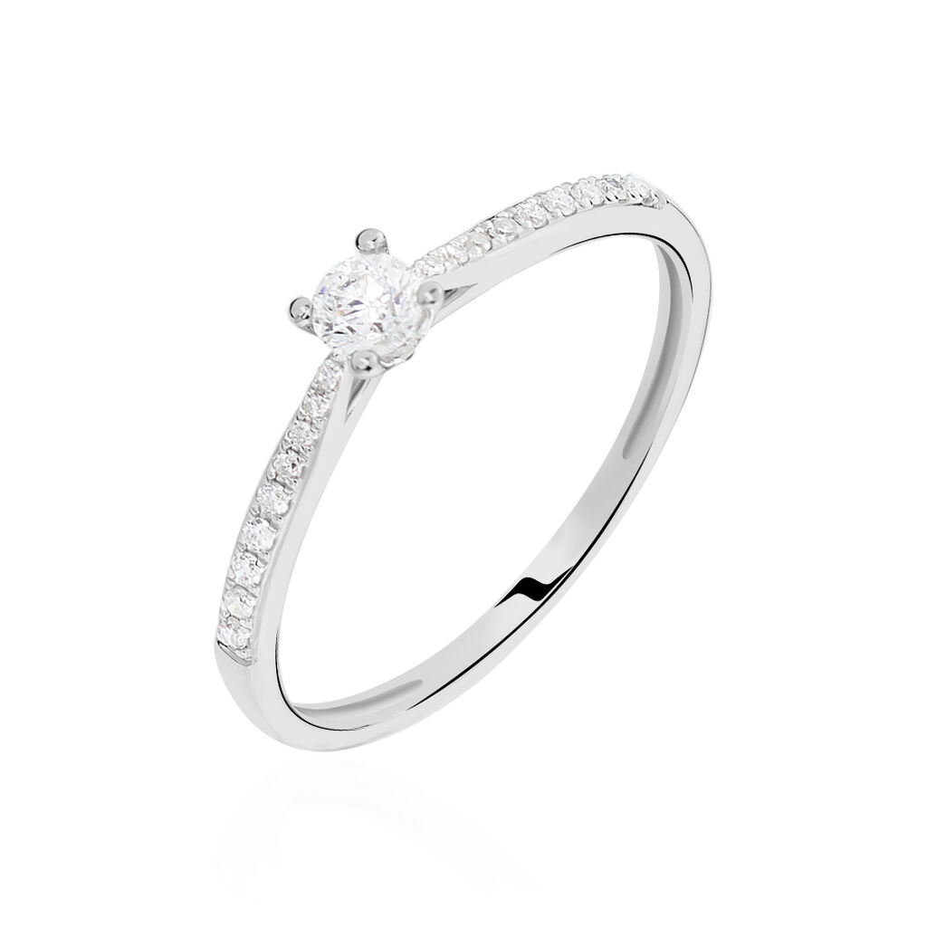 Bague Solitaire Hemera Or Blanc Diamant