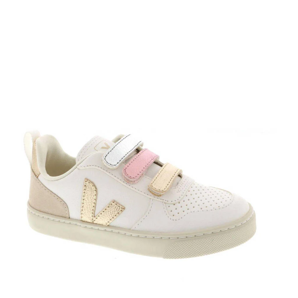 Veja leren sneakers wit/goud/roze