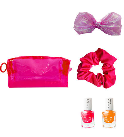 Inuwet Geschenkset - Nagellack/Haarschmuck - Neon Pink