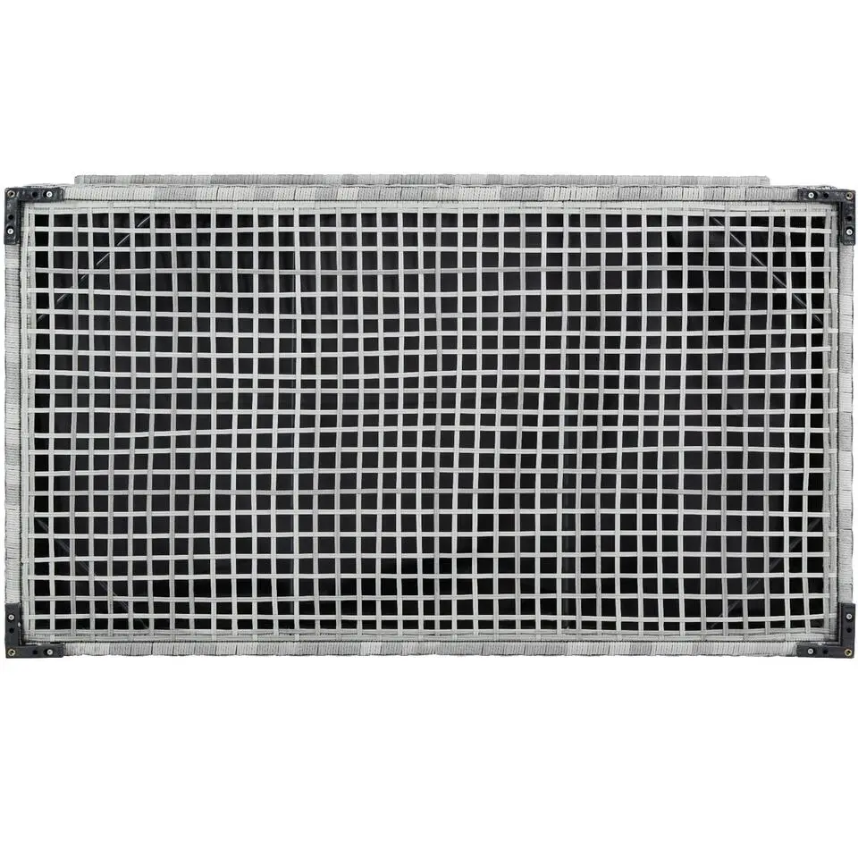 tectake Kussenbox Oslo met aluminium frame 145x82,5x79,5cm, Lichtgrijs