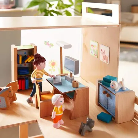 HABA 306155 Little Friends Puppenhaus-Möbel Arbeitszimmer