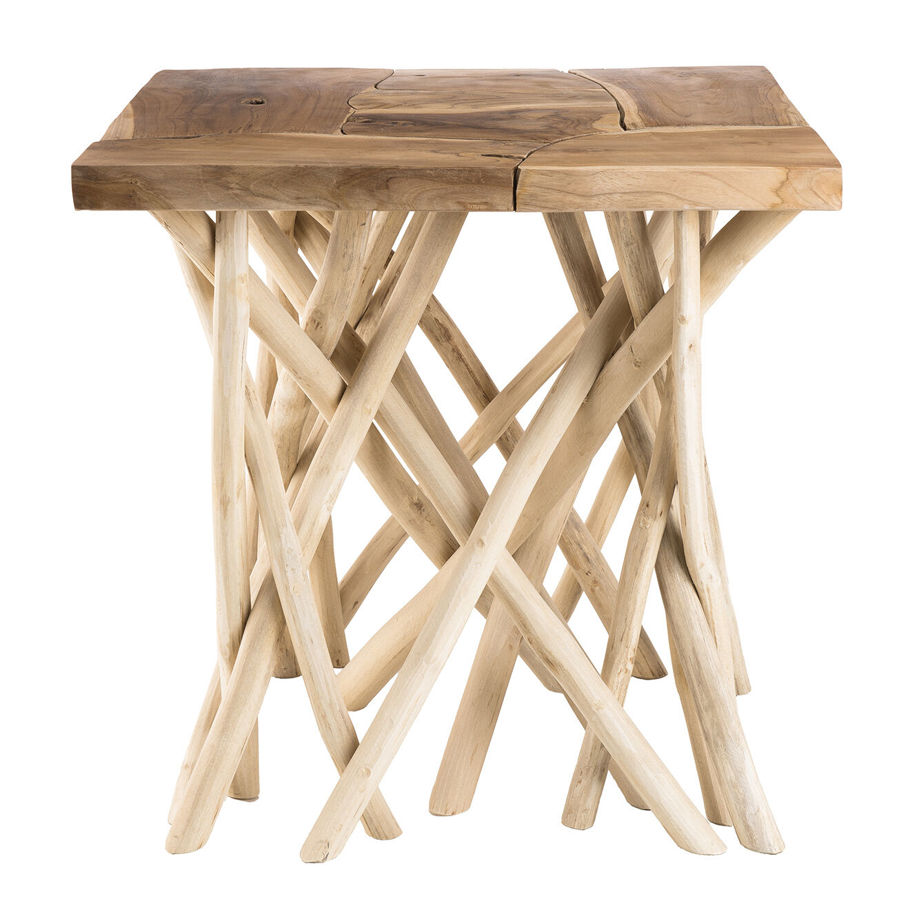 Macabane Table d'appoint Clara teck - 55x55x56 cm