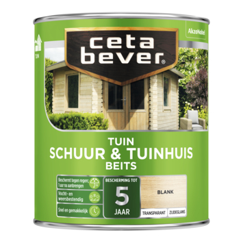 CetaBever Tuinbeits Schuur & Tuinhuis zijdeglans transparant blank 750 ml