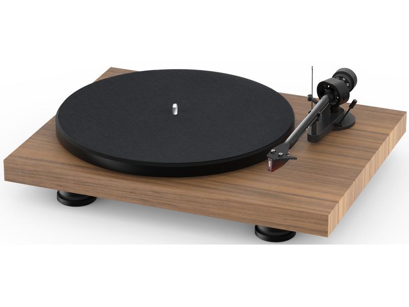 Pro-Ject Plattenspieler Debut Carbon EVO Walnuss Verfeinerter, klassischer Plattenspieler in ansprechendem Design
