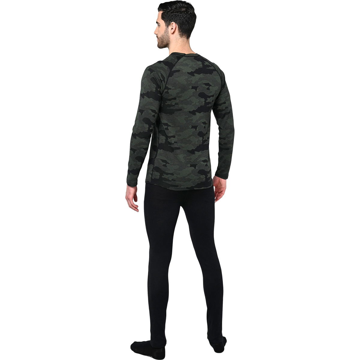 Bula Camo Merino Uld Crew Skiundertrøje Herre