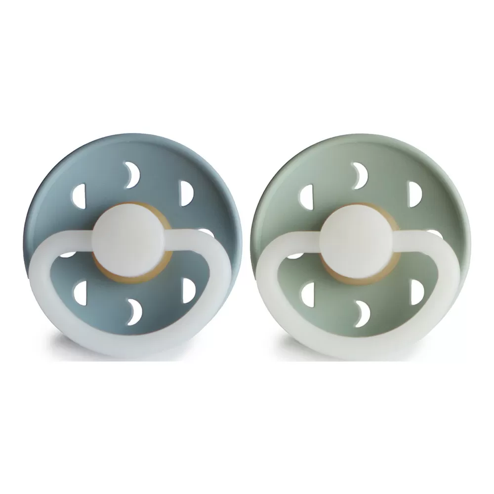 FRIGG Moon Phase Rund Latex Stone Blue Night/Sage Night - Flere størrelser