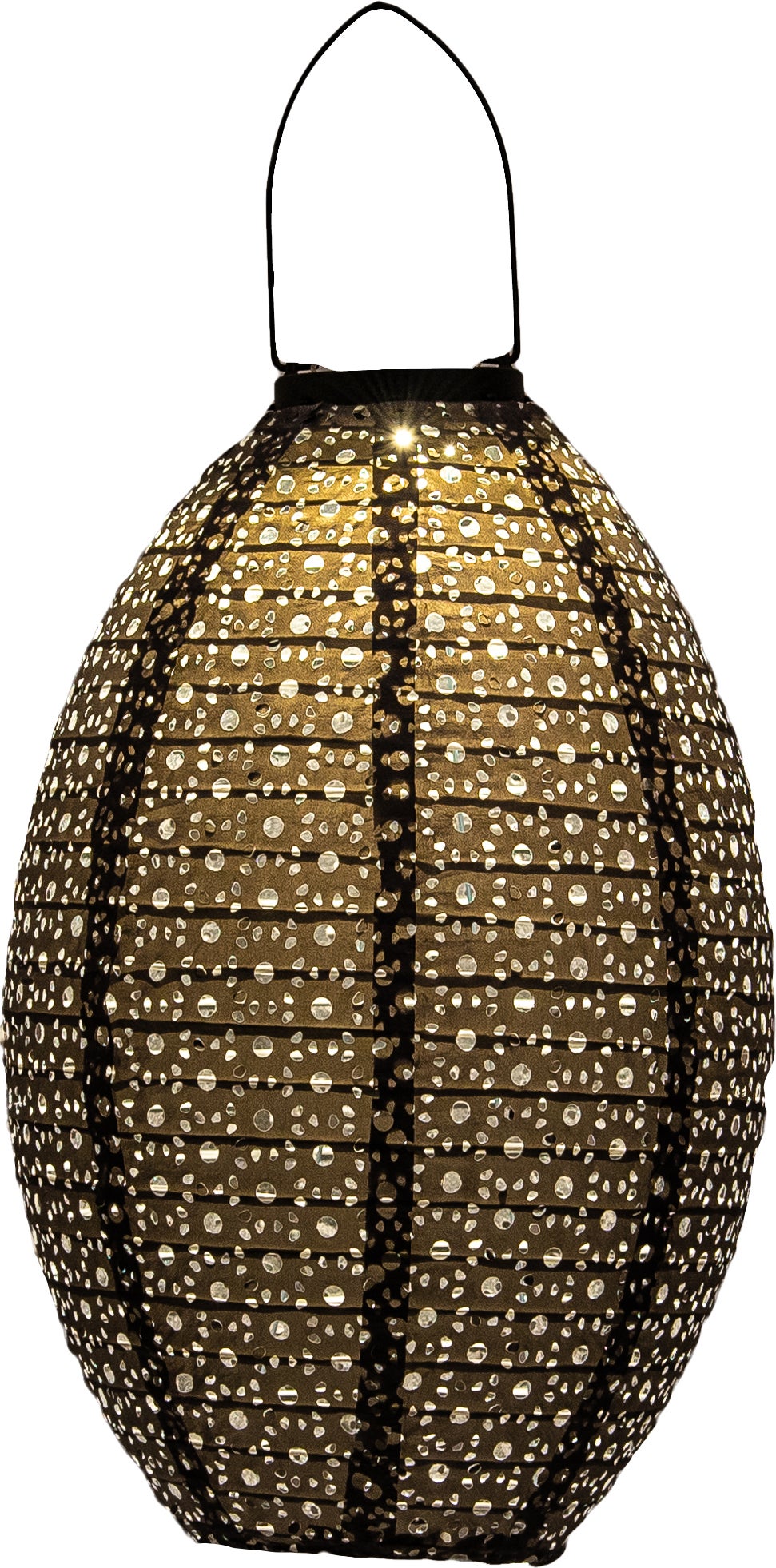 Anna's Collection solar lampion grijs D 22 H 32 cm