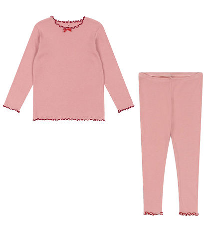 Konges Sløjd S?t - Blåse/Leggings - Rib - Mellow Rose