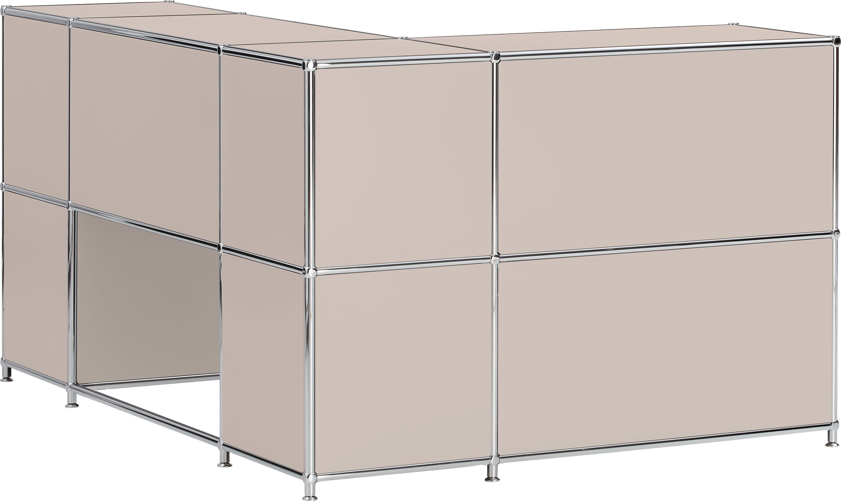 FLEXCUBE Eckschreibtisch - Taupe / B: 152.0 cm x T: 115.0 cm x H: 80.0 cm