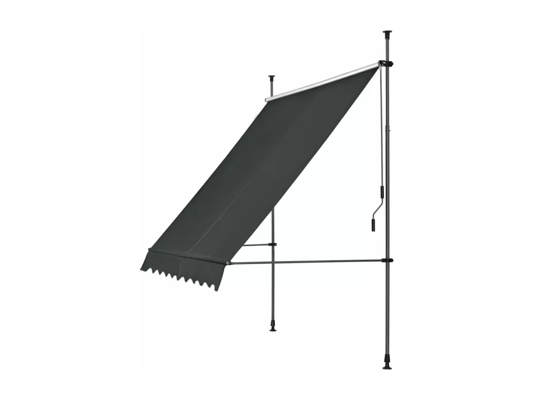 Store banne téléscopique acier noire 400 x 120 x 200 cm 03_0008347