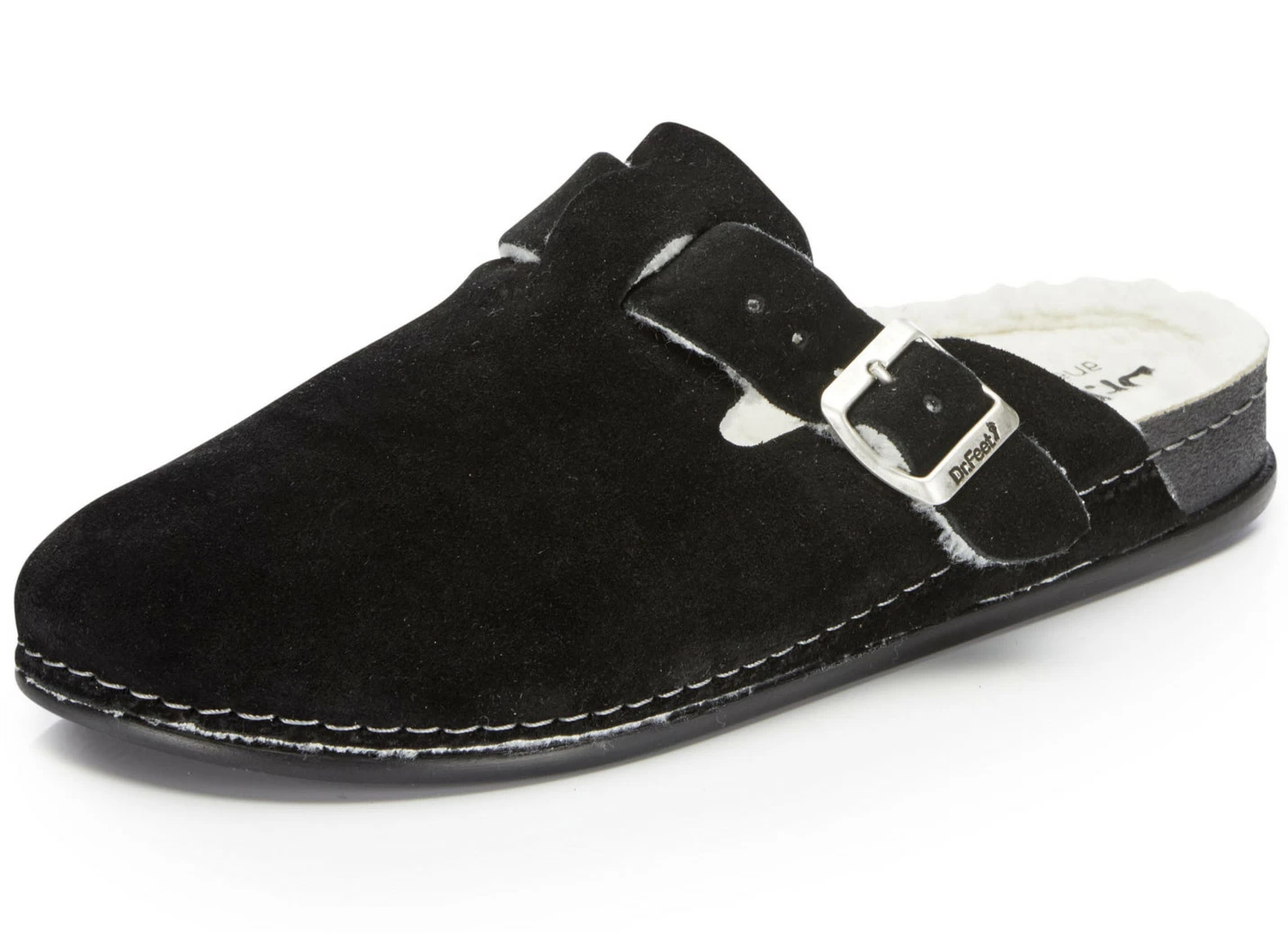 Pantoffel aus weichem Veloursleder