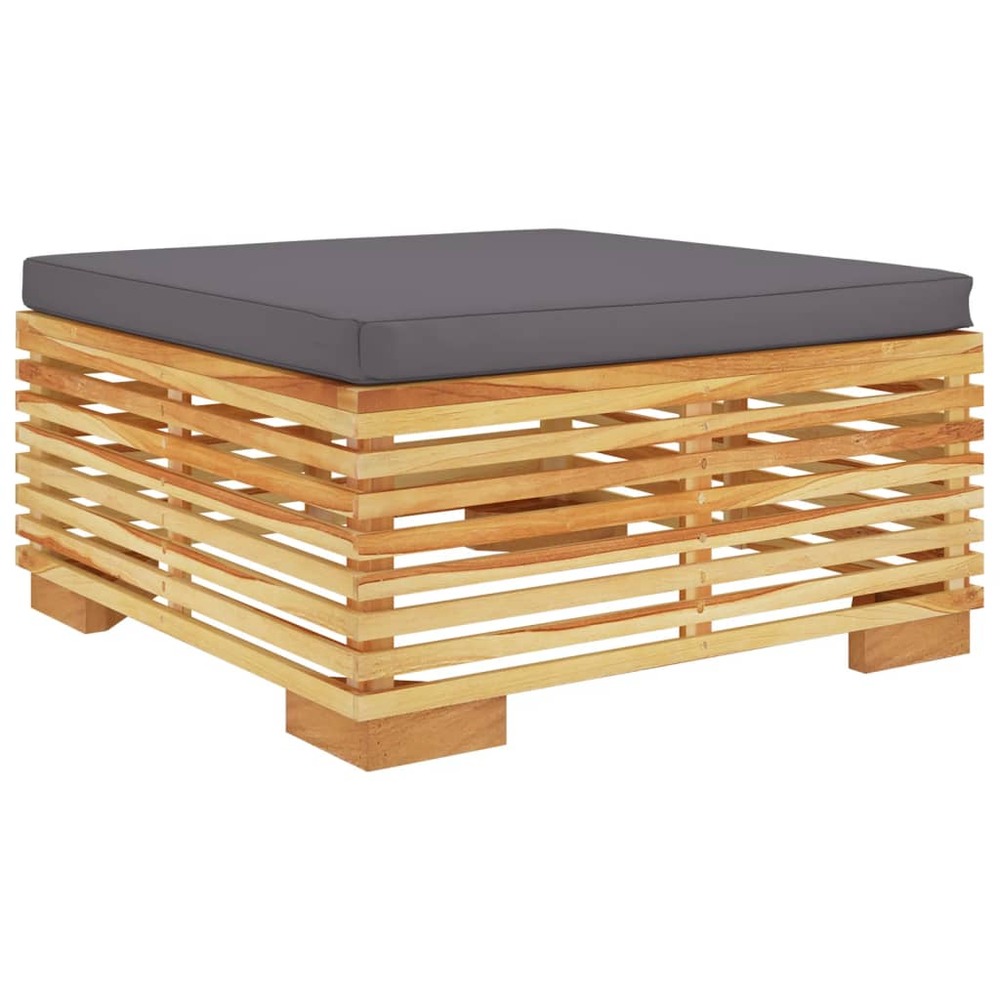 Salon de jardin meuble d'extérieur ensemble de mobilier 3 pièces avec coussins bois de teck solide