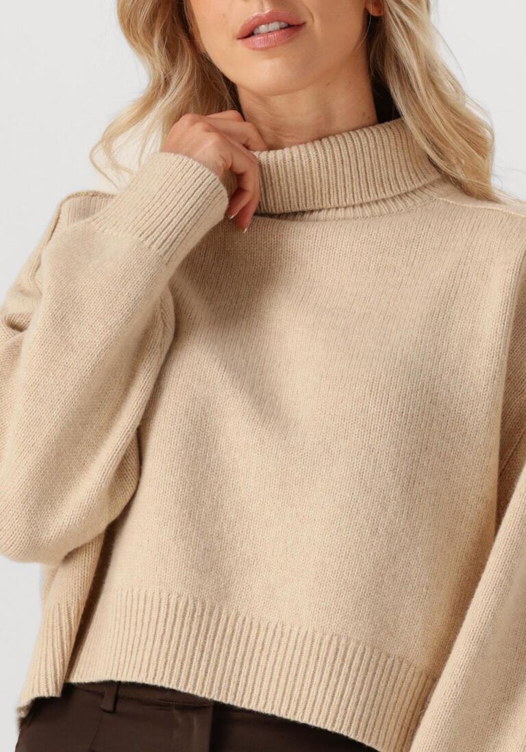 beige vanessa bruno trui ballerine pull col montant