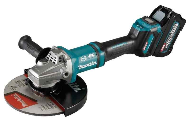 Makita GA038GT203 40 V Max Haakse slijper 230 mm 5,0 ah accu (2 st), snellader, in koffer
