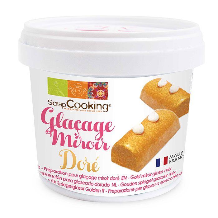 Préparation pour glaçage miroir doré 220 g Scrapcooking