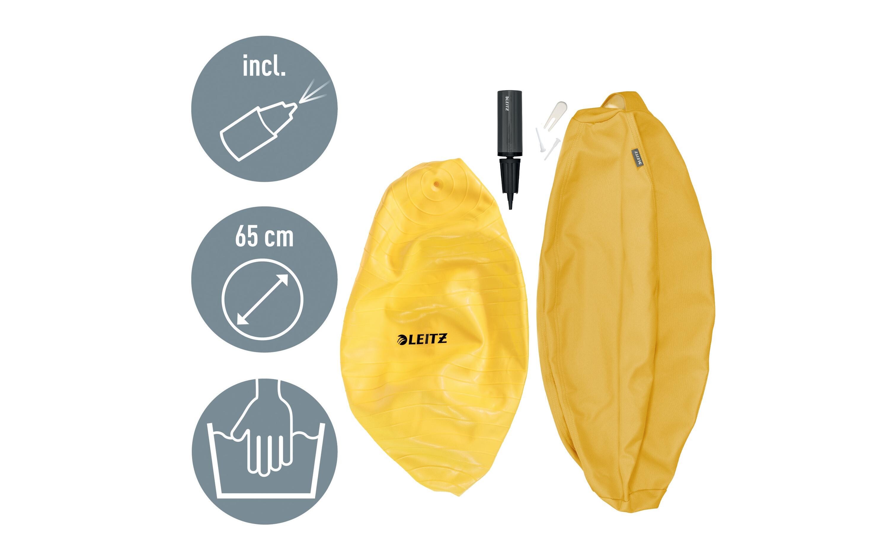 Sitzball Ergo Cosy Active GelbDer ergonomische Leitz Ergo Cosy Sitzball für aktives Sitzen