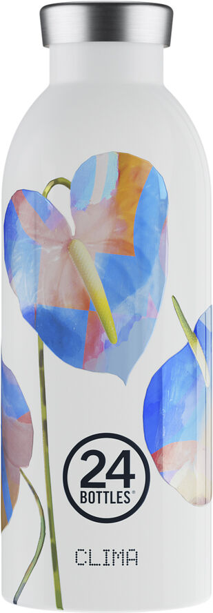 24Bottles Termoflaske - Clima - Cosmic Flowers 500 ml Hvid