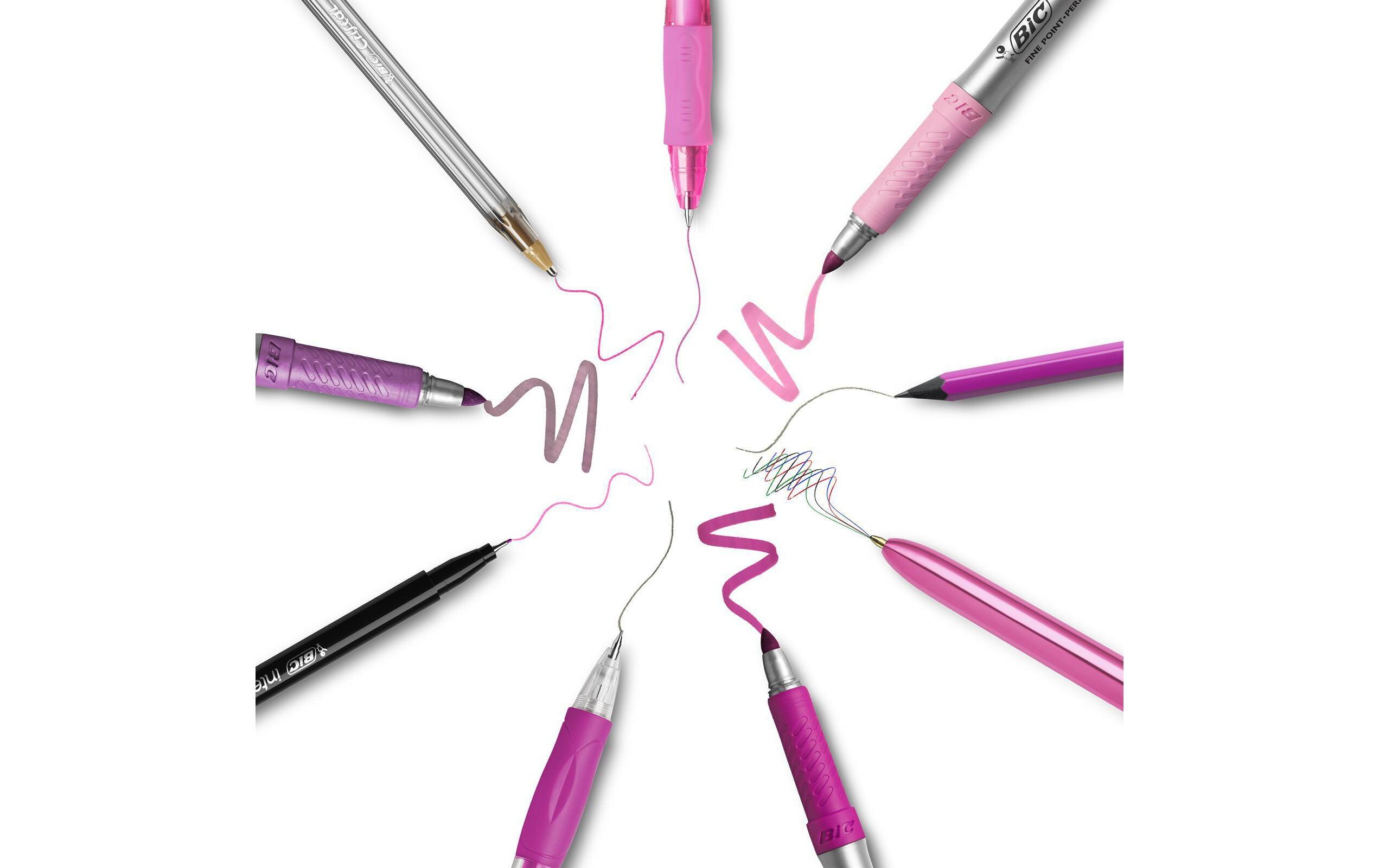 Kugelschreiber Pink und Purpleset 10-teiligFedermäppchen Set